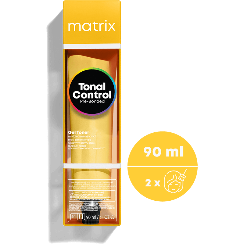 Opakowanie kwasowego tonera żelowego ton w ton Matrix Tonal Control Pre-Bonded – odcienie złote